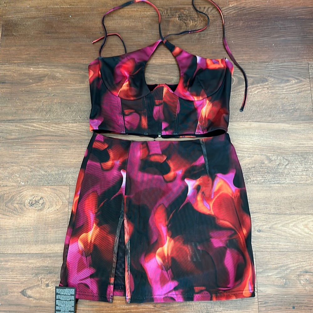 Bustier and Mini Skirt Set